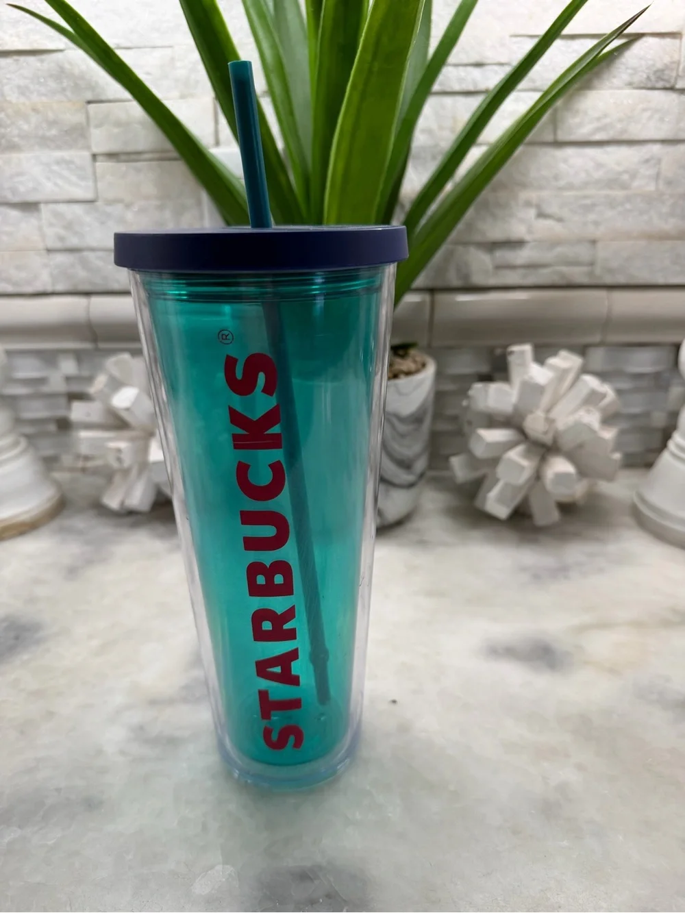 Starbucks Tumblers in Teal, Purple, hot Pink, Aqua blue - Set of 4